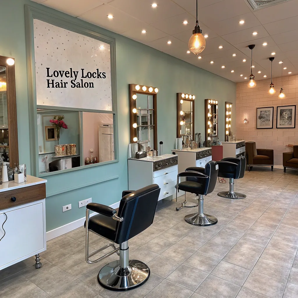 Interior of Lovely Locks Hair Salon